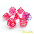 مجموعة متنوعة ملونة بريق متعدد السطوح 7pcs مجموعة ، Glitter RPG Set D4 D6 D8 D10 D12 D20 D ٪